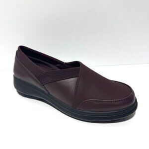 Easy Street Womens Irene Loafer Burgundy Size 7WW
